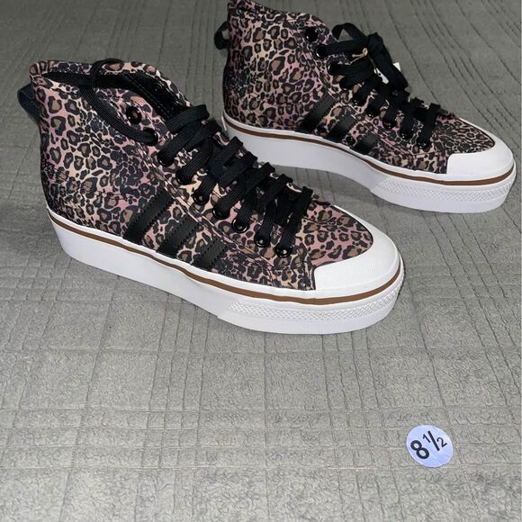 adidas Shoes - 8.5 - Adidas Nizza Platform Mid Womens Sneakers GY9531 Cheetah Print Shoes - NWT